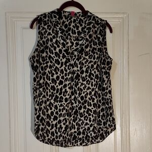 Vince Camuto Animal Print Sleeveless Blouse